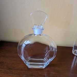 Luigi Bormioli Blown Crystal Glass Puccini Decanter Italy Light & Music Stopper